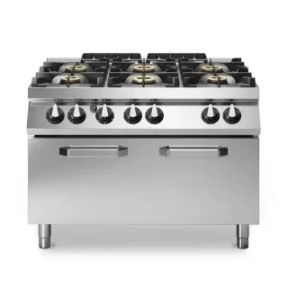 Gas Range Pressed Worktop – 6 Burners – Gas Oven – Modular