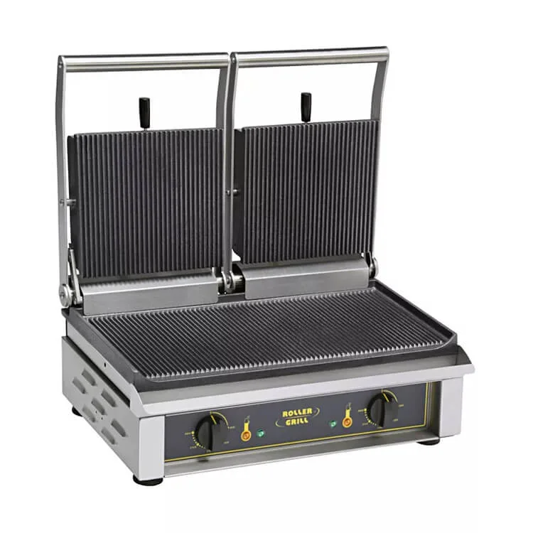 Double Electric Contact Grill – Grooved – Roller Grill