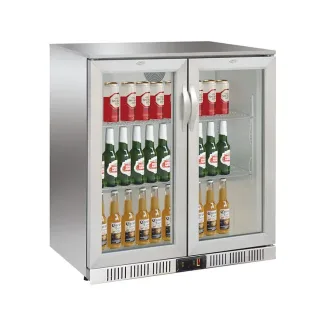 Stainless Steel Bar Cooler Double Door