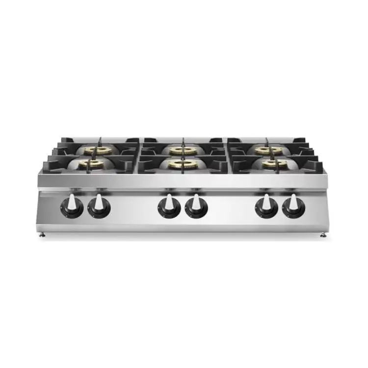 Modular Gas Range Pressed Worktop – 6 Burners – Top – R70/120PCG/T